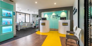 The reception at National Dental Care Brisbane on Queens Street.