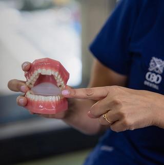 Patient receiving Invisalign treatment