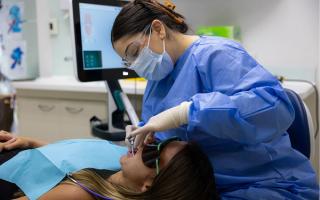 Image of a patient undergoing oral sedation.