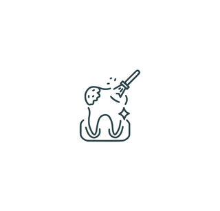 Dental cleaning illustration