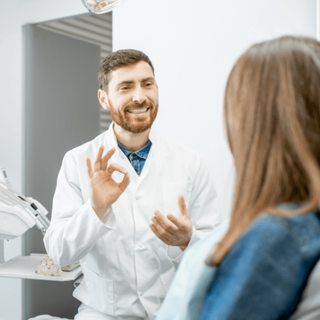 Dentist and patient