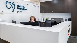 Image of the reception for National Dental Care Box Hill.