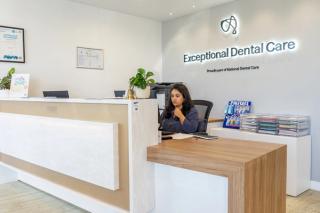 Exceptional Dental Care reception desk for all customers.