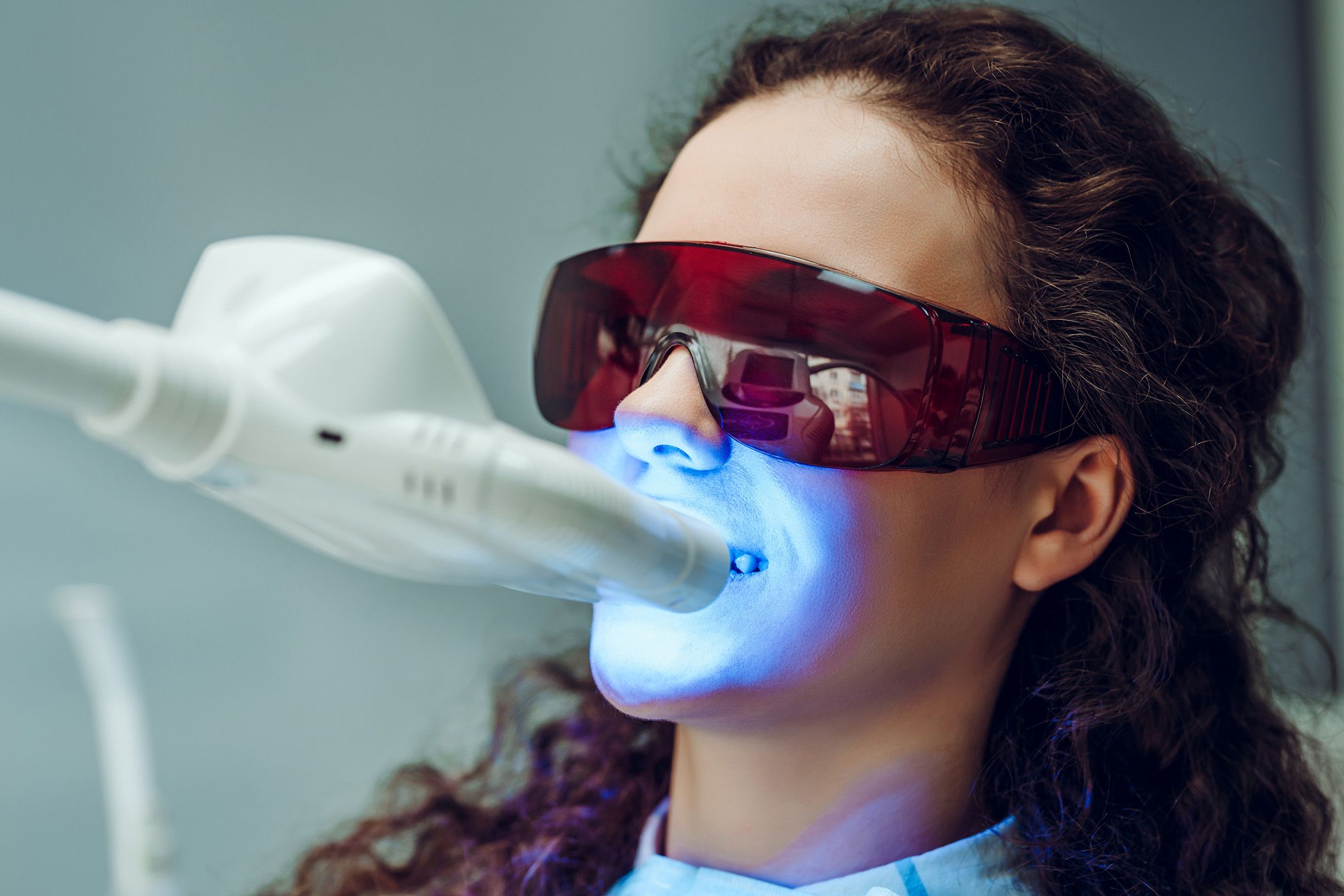 In-chair teeth whitening with Phillips Zoom! at Ranford Road Dental Centre.