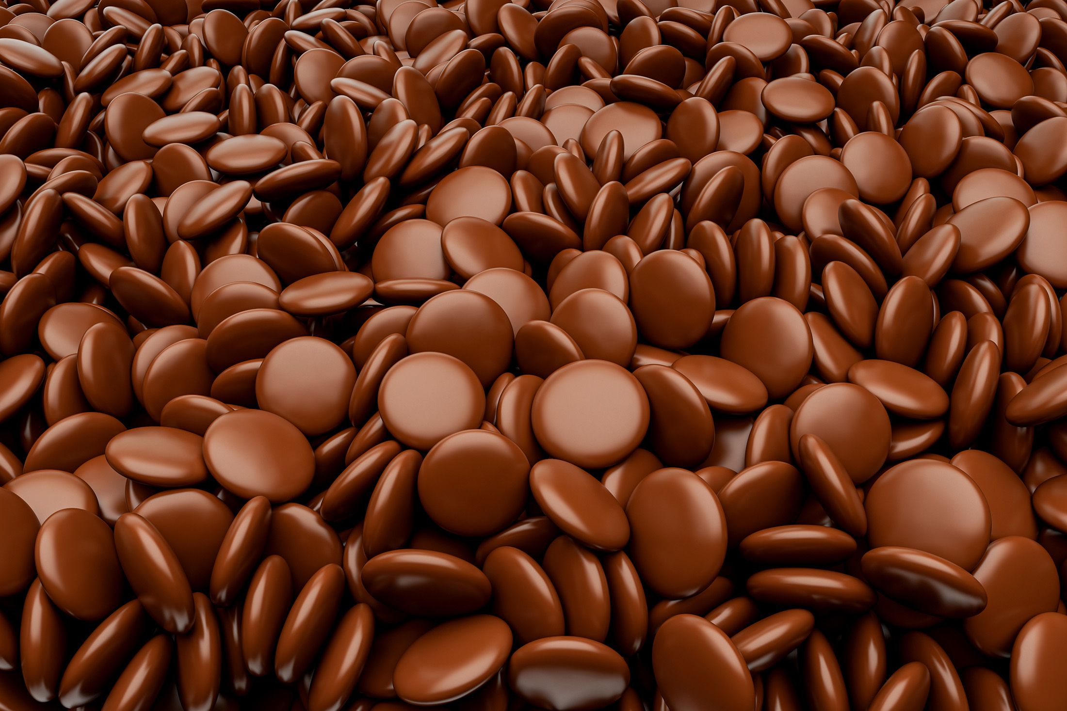 Image of milk chocolate buttons, ranked 3rd best Halloween treat.