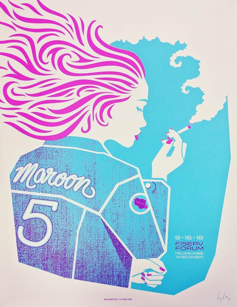 Maroon 5 concert poster - Milwaukee, Wisconsin
