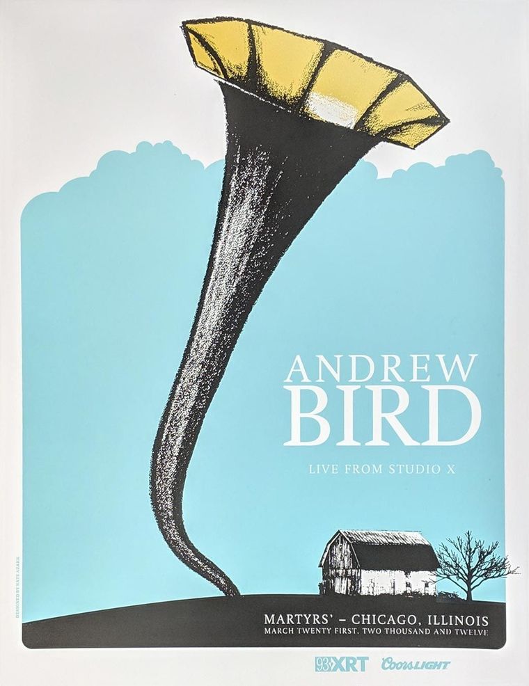 Andrew Bird concert poster - Chicago, Illinois