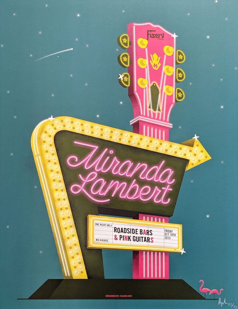 Miranda Lambert concert poster - Milwaukee, Wisconsin