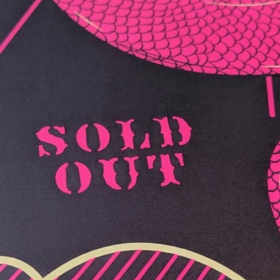 Tool concert poster from their 2019 Halloween show at the Fiserv Forum in Milwaukee, Wisconsin. Black light reactive.