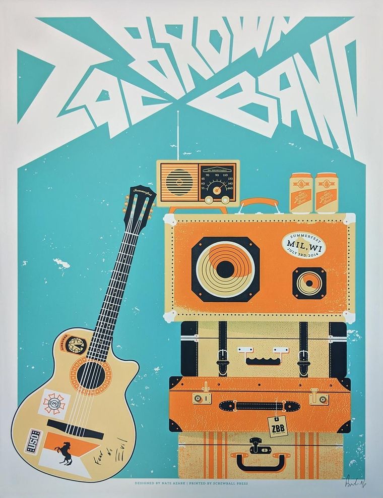Zac Brown Band concert poster - Milwaukee, Wisconsin