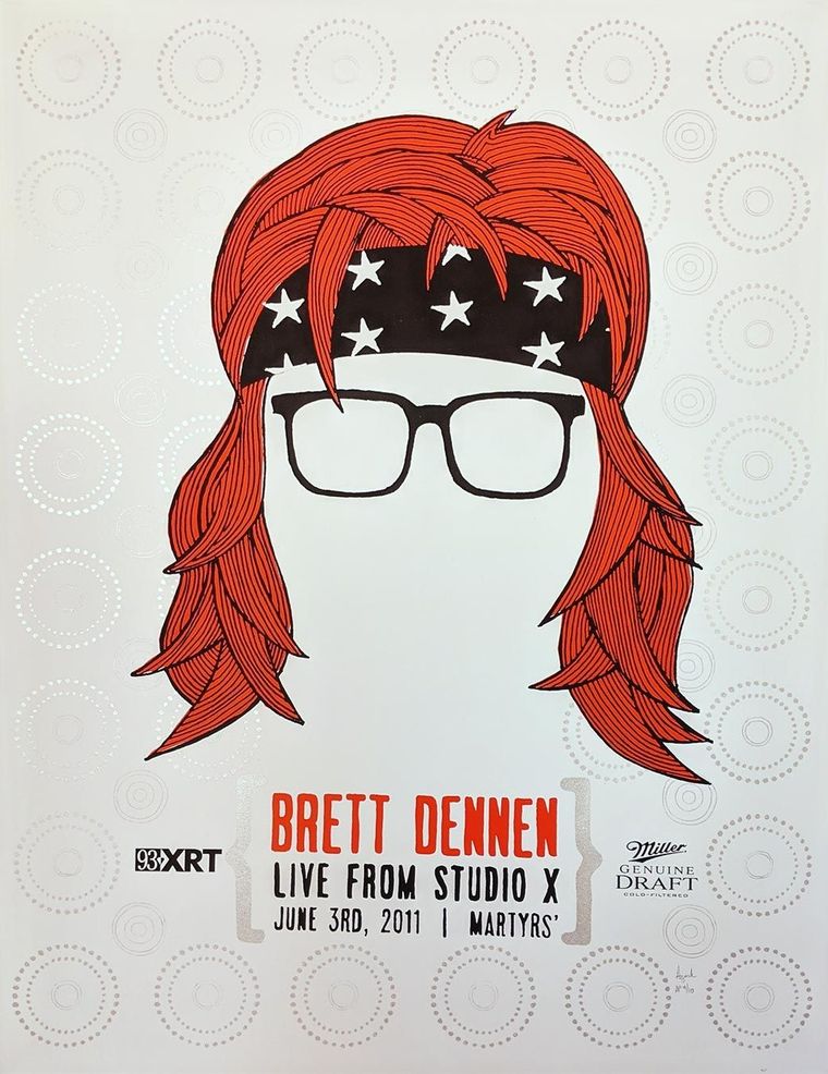 Brett Dennen concert poster - Chicago, Illinois