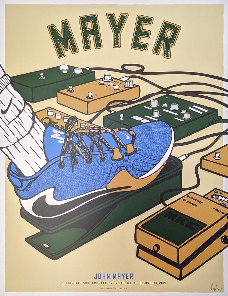 John Mayer concert poster - Milwaukee, Wisconsin