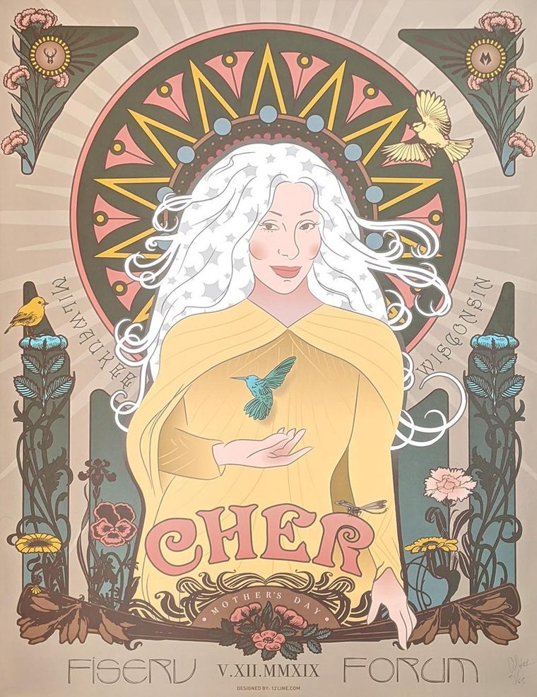 Cher concert poster - Milwaukee, Wisconsin