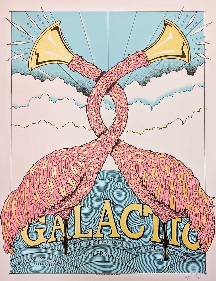 Galactic concert poster - Chicago, Illinois
