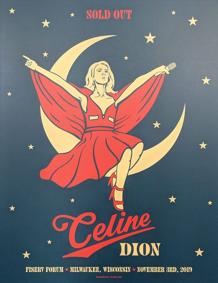 Celine Dion concert poster - Milwaukee, Wisconsin