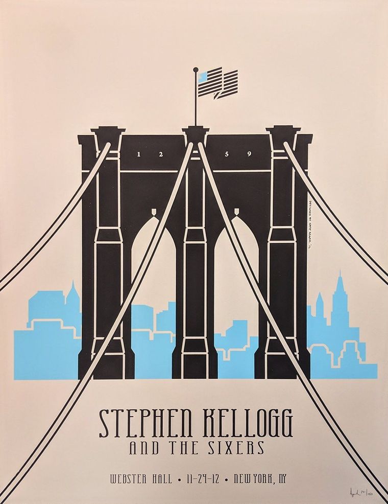 Stephen Kellogg and the Sixers concert poster - New York, New York
