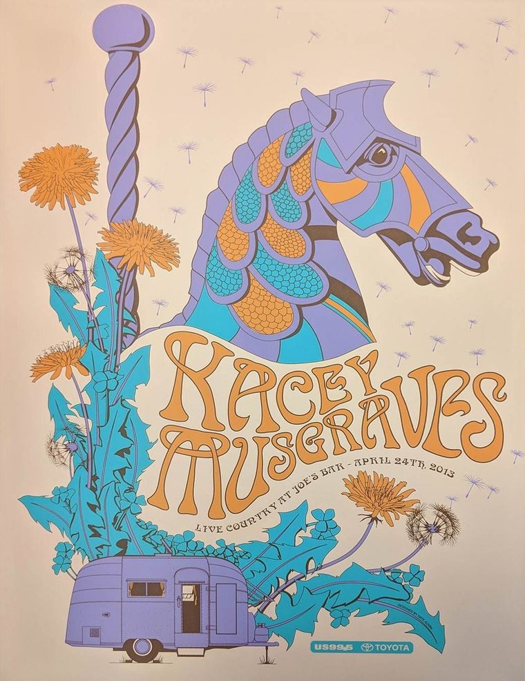 Kacey Musgraves concert poster - Chicago, Illinois