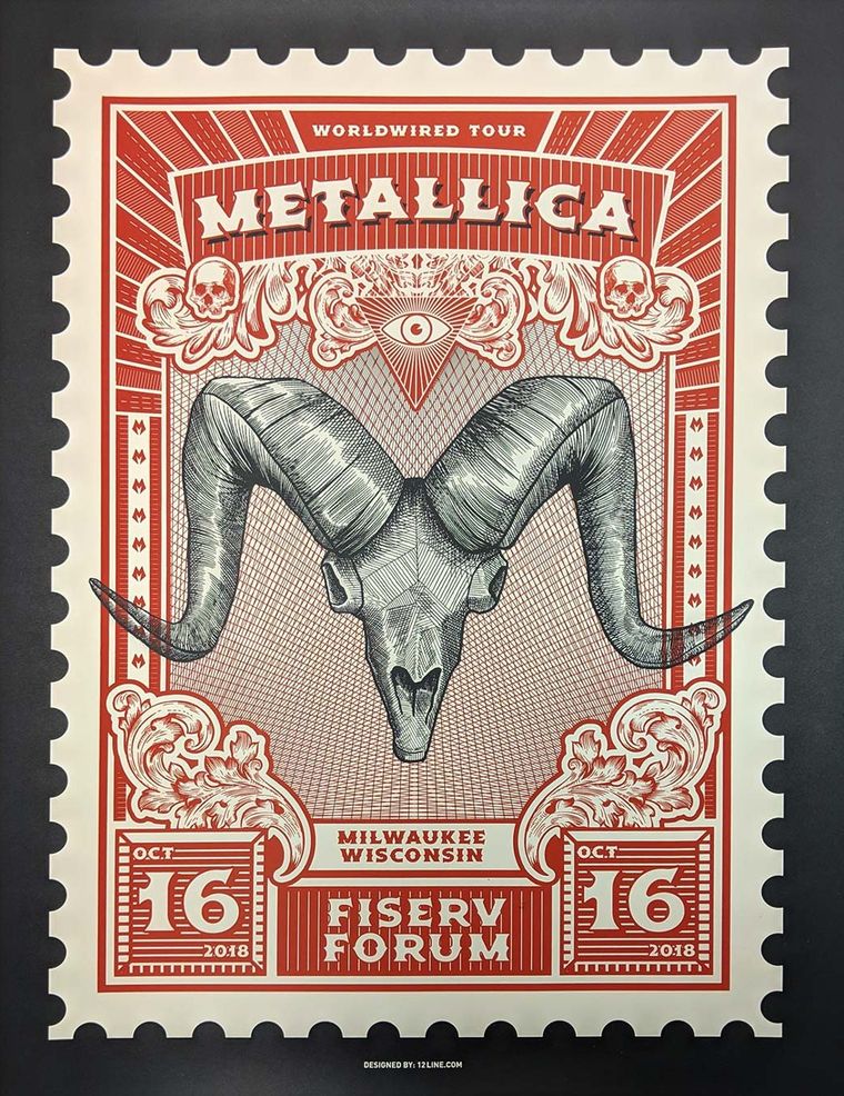Metallica concert poster - Milwaukee, Wisconsin