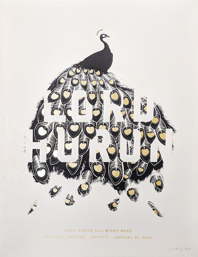 Lord Huron concert poster - Detroit, Michigan