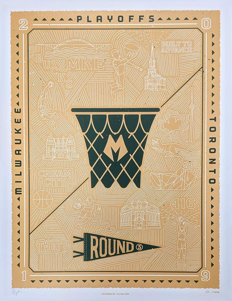 Milwaukee Bucks 2019 Playoffs Round 3 Poster