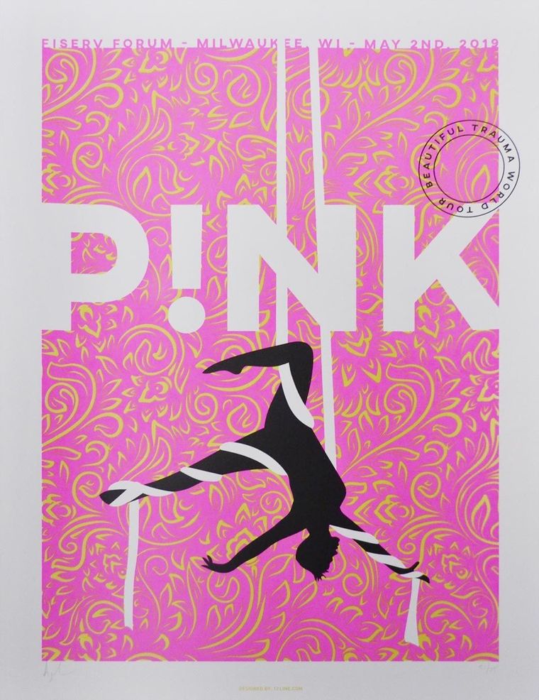 Pink concert poster - Milwaukee, Wisconsin
