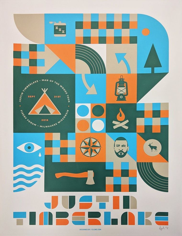 Justin Timberlake concert poster - Milwaukee, Wisconsin
