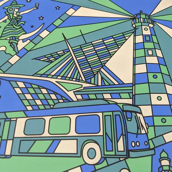 Welcome To Milwaukee Fiserv Forum mural art detail