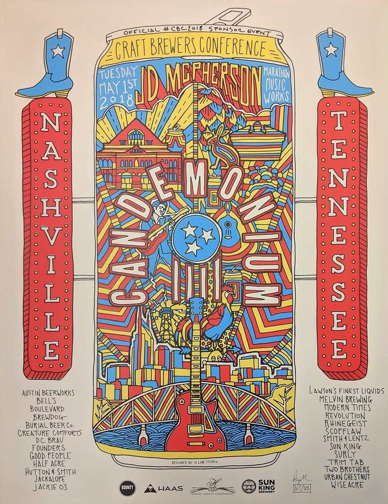 Candemonium craft beer event poster - Nashville, Tennessee