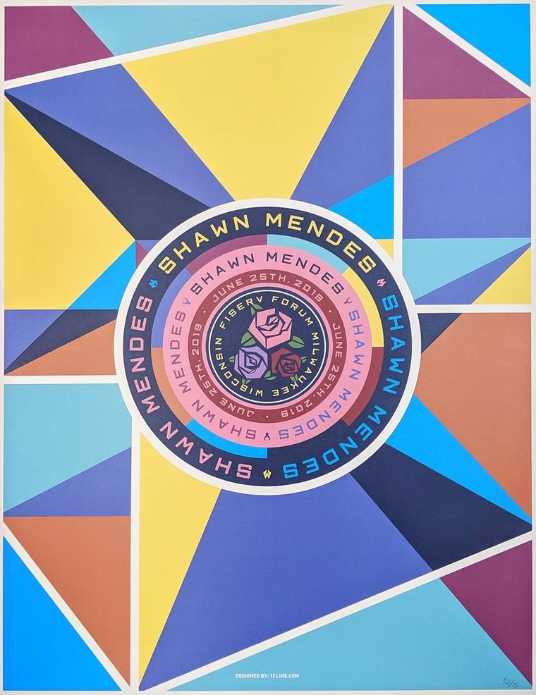 Shawn Mendes concert poster - Milwaukee, Wisconsin