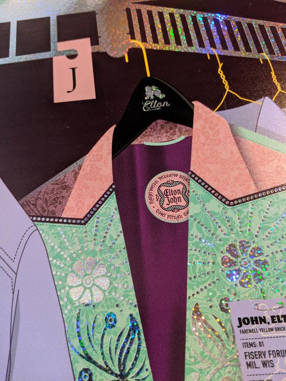 Elton John concert poster from the October 19th 2019 performance at Fiserv Forum in Milwaukee, Wisconsin.