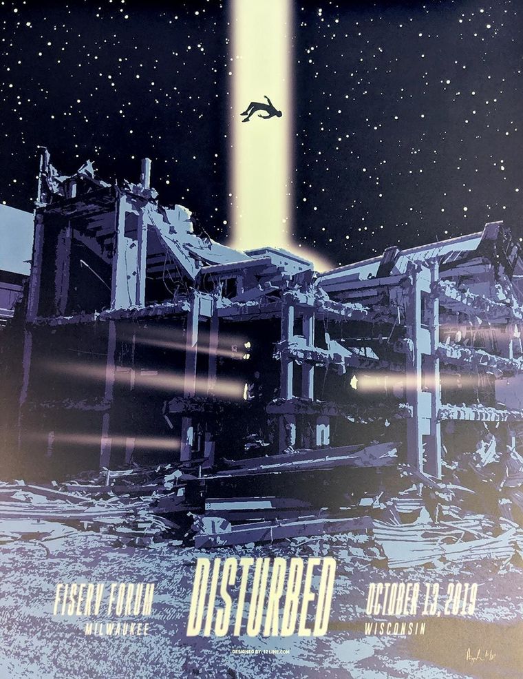Disturbed concert poster - Milwaukee, Wisconsin