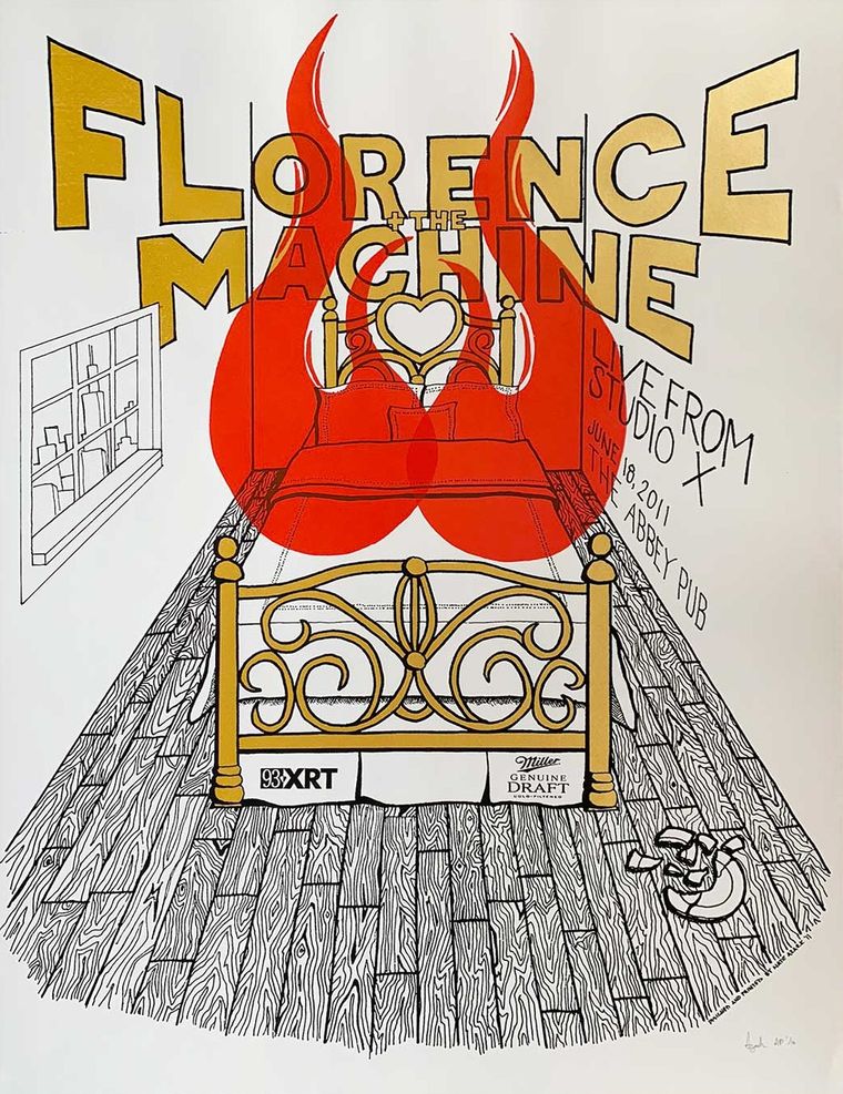 Florence and the Machine concert poster - Chicago, Illinois