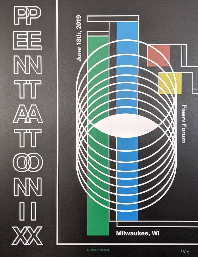 Pentatonix concert poster - Milwaukee, Wisconsin