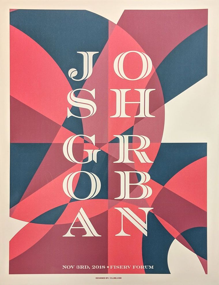 Josh Groban concert poster - Milwaukee, Wisconsin
