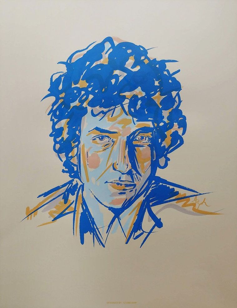 Bob Dylan Illustration Art Print