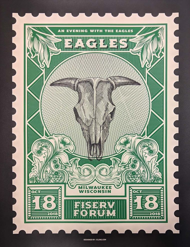 Eagles concert poster - Milwaukee, Wisconsin