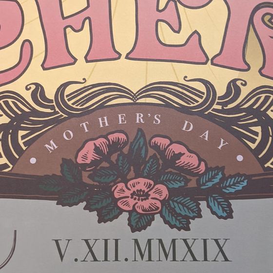 Cher concert poster from her Mother's Day performance on May 5th, 2019 at Fiserv Forum in Milwaukee
