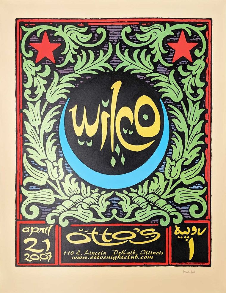 Wilco concert poster - DeKalb, Illinois