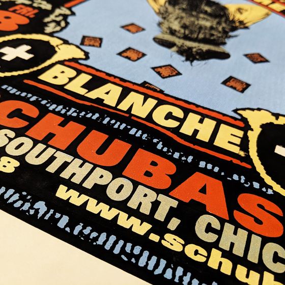 Hand silk screened The Handsome Family concert poster for the December 10th 2000 performance at Schubas in Chicago, Illinois. Designed and printed by our friend Steve Walters of Screwball Press. Signed and numbered edition of 107.