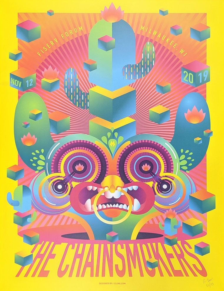 The Chainsmokers concert poster - Milwaukee, Wisconsin