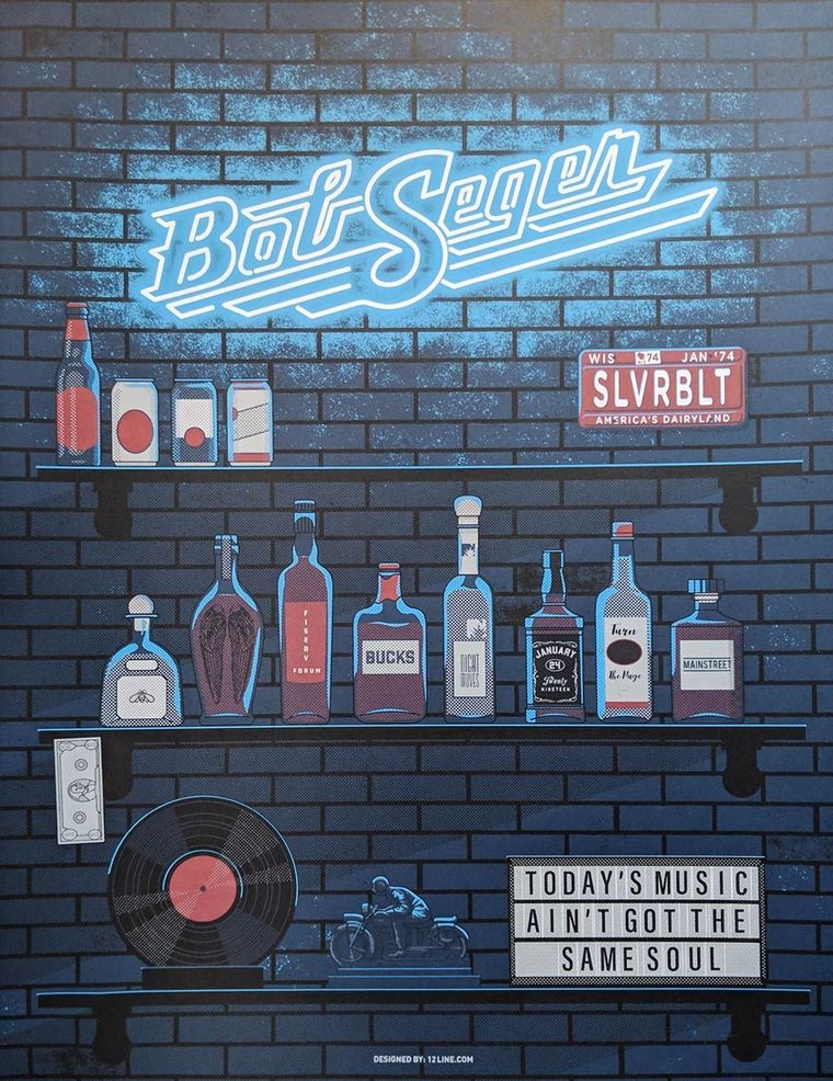 Bob Seger concert poster - Milwaukee, Wisconsin