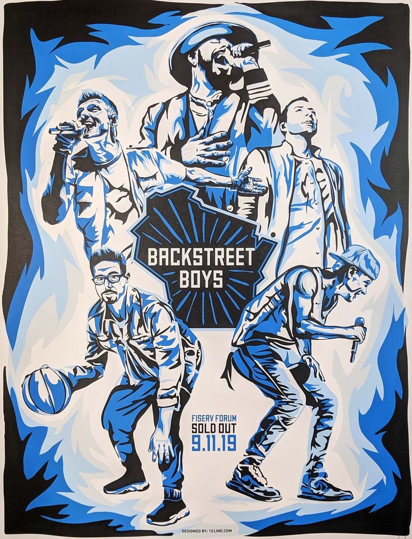 Backstreet Boys concert poster - Milwaukee, Wisconsin