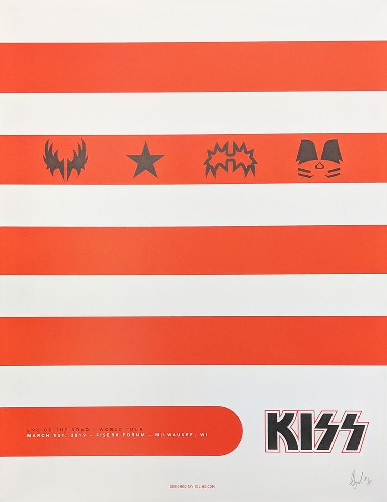 Kiss concert poster - Milwaukee, Wisconsin