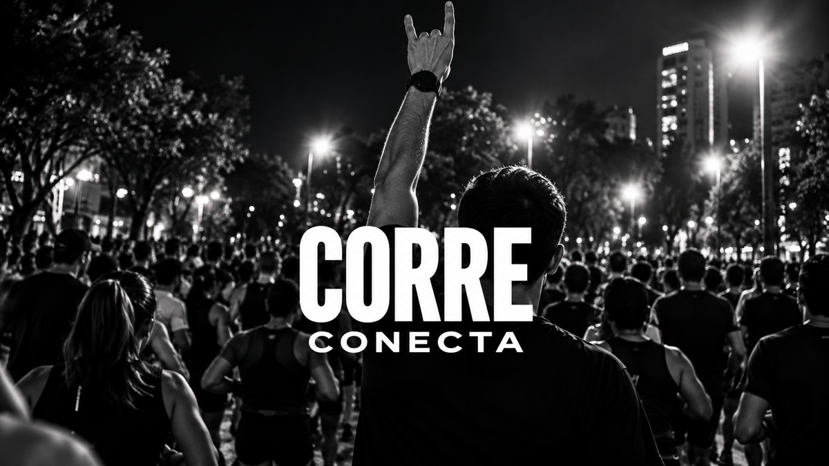 Momento do lançamento oficial da Corre Conecta durante ação com a Carreta Furacão.