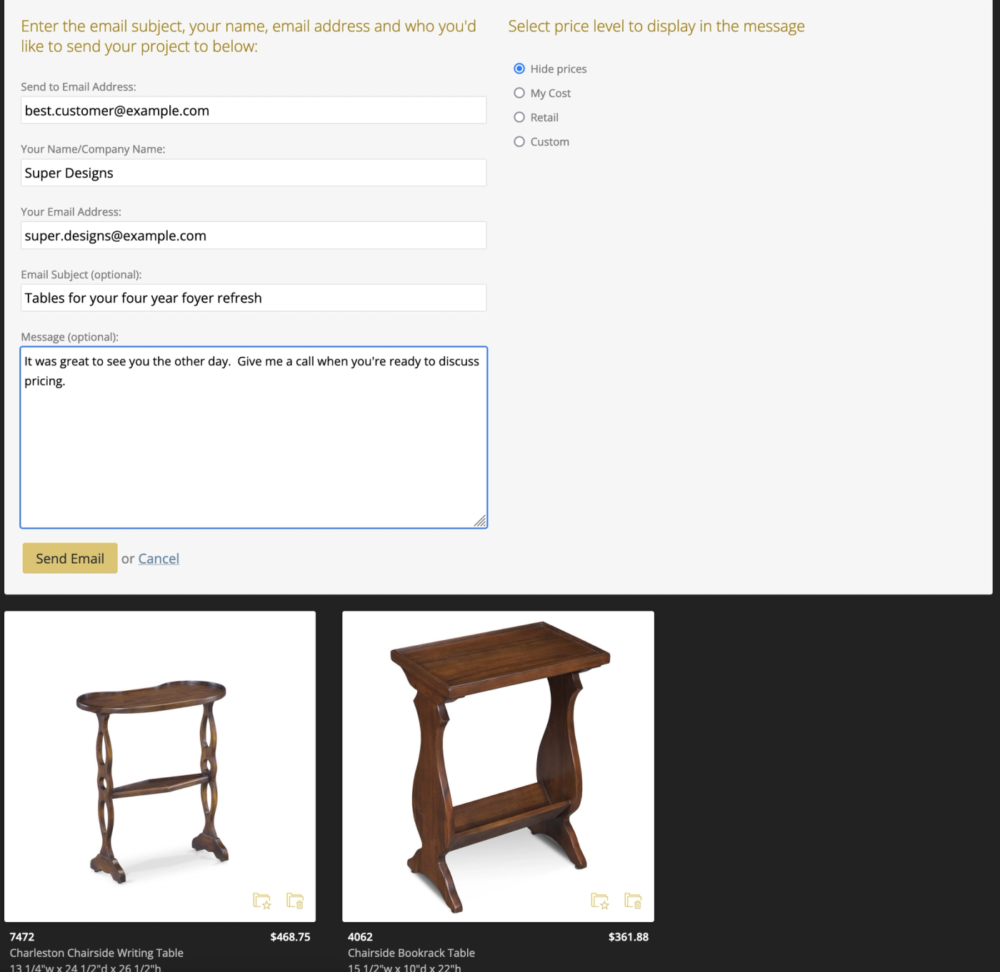 7 Email Customization Screen