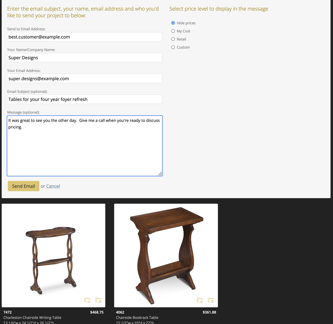 7 Email Customization Screen