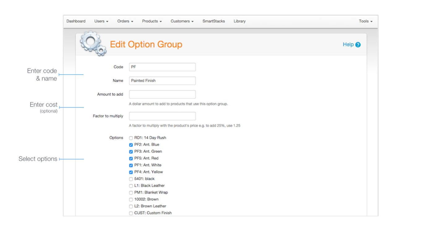 Options EditGroup