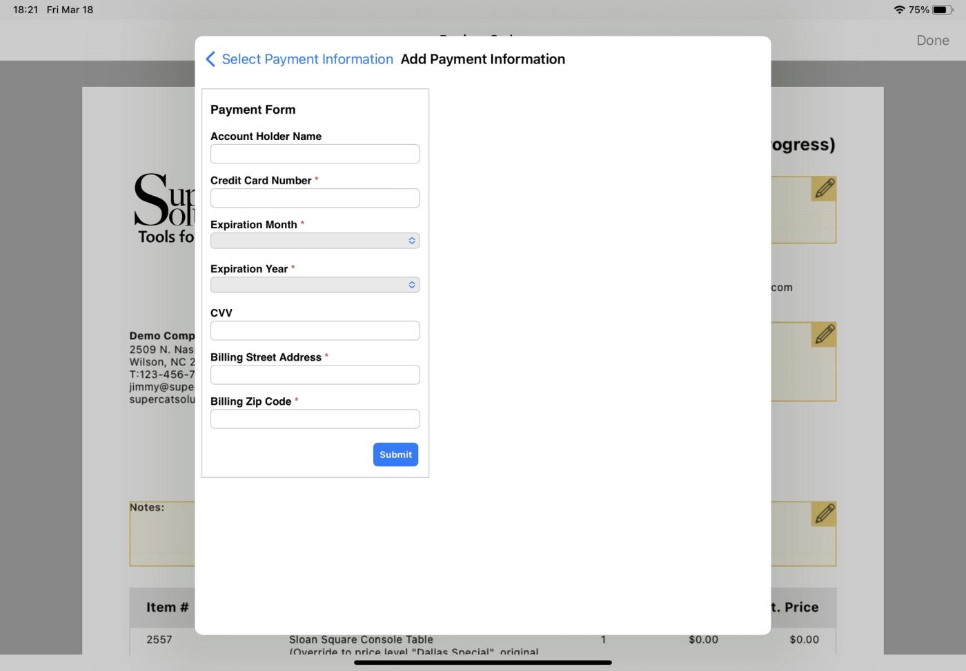 Creidt Card Add Payment