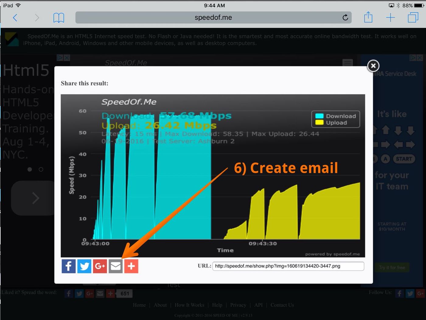 SpeedTest CreateEmail