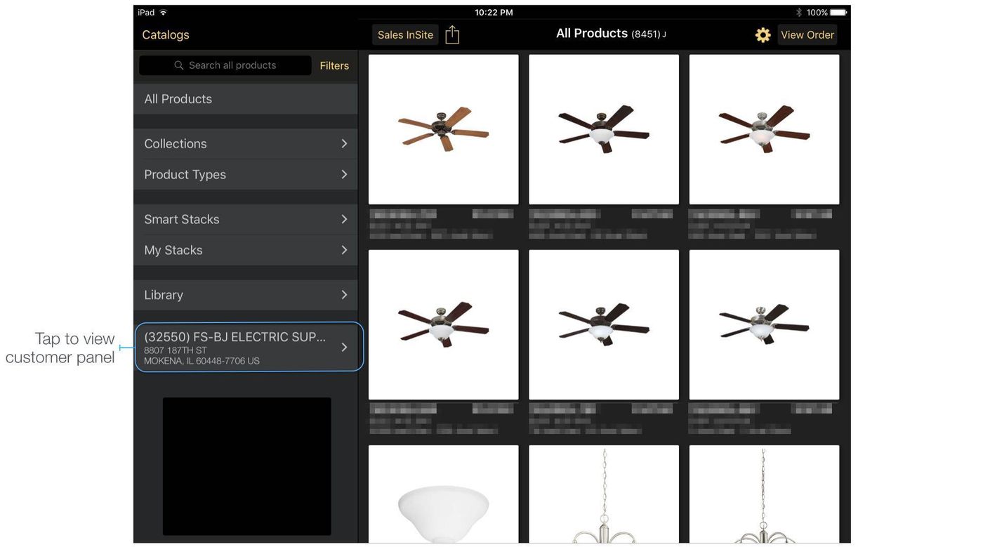 Inventory View Customer Panel L1